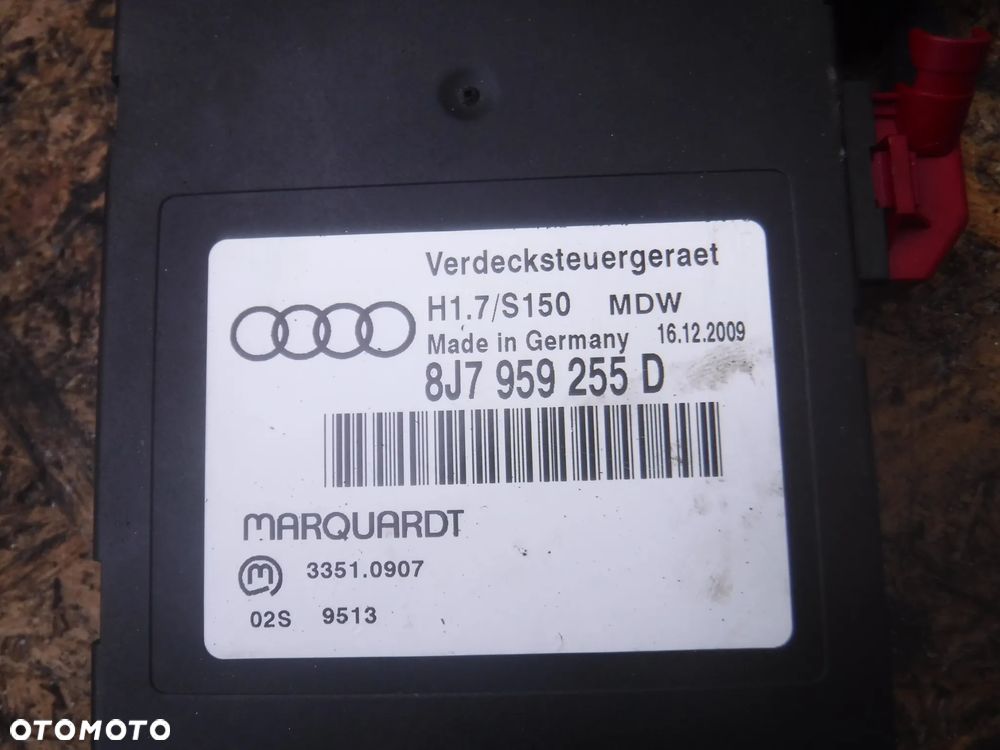 Audi TT 8J Cabrio  modul sterownik komputer dachu 8J7959255D - 2