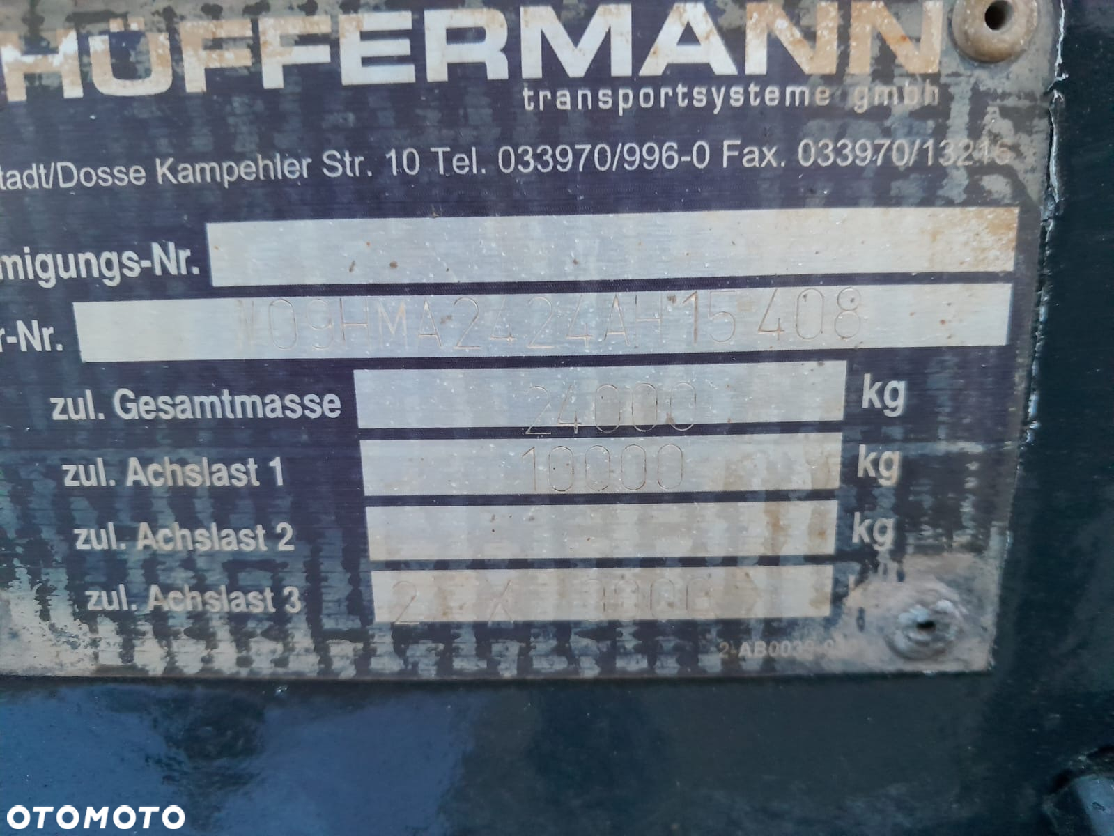Huffermann HMA 24.24 / do kontenerów na bramowca / bramowiec - 5