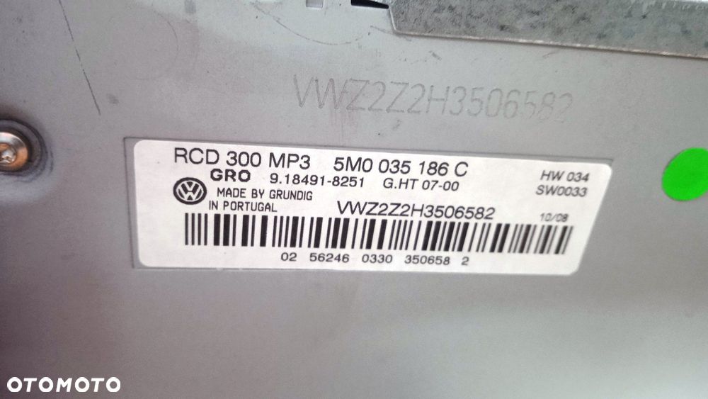 Radio fabryczne Golf 5 Plus 5M0035186C - 2