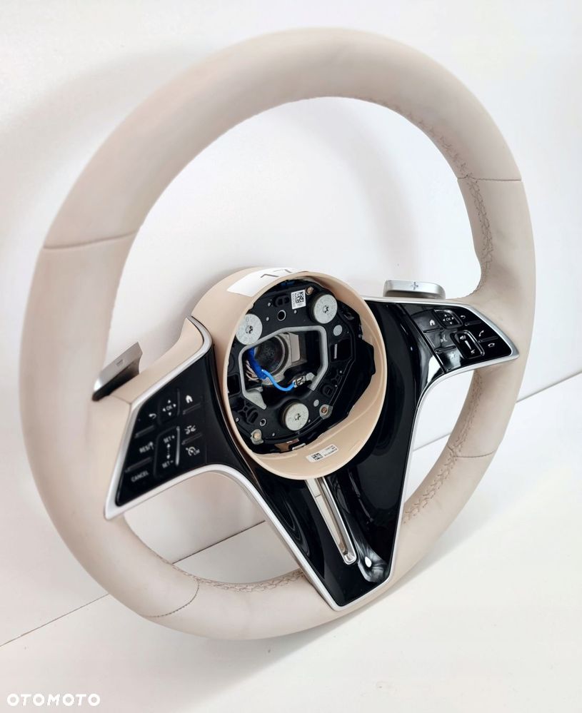 MERCEDES W213 W223 KIEROWNICA SKÓRA GRZANA ŁOPATKI - 5