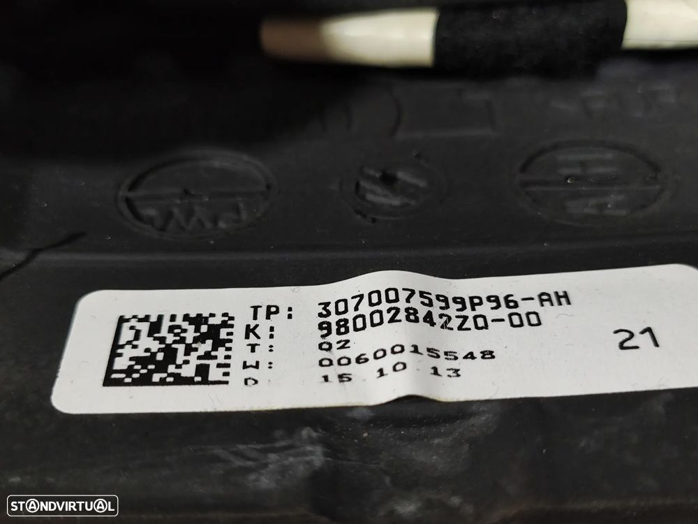 VOLANTE GUIADOR FLAT COMPLETO ORIGINAL CITROEN DS5 DS 5 98002842ZD COMANDOS MULTIFUNÇÕES PELE AIRBAG - 10