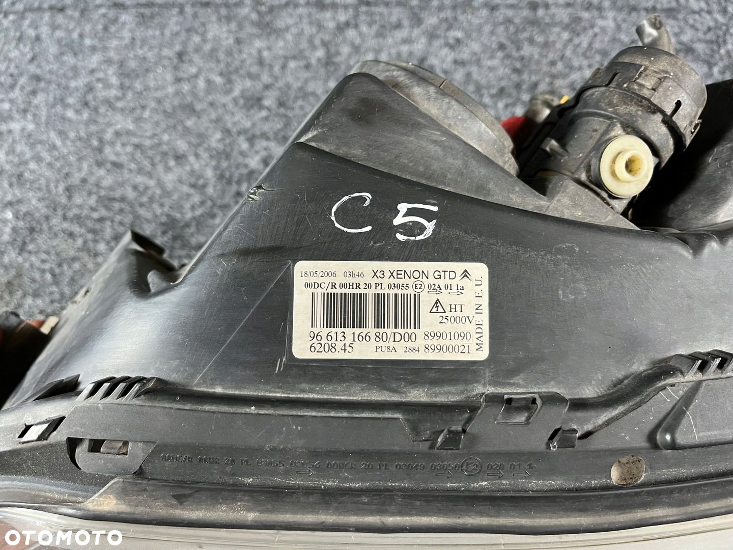 citroen c5 I lift II lampa lewa przód przednia xenon 9661316680 - 8