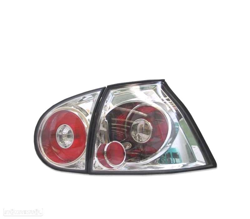 FAROLINS VOLKSWAGEN VW GOLF MK5 03-08 LOOK LEXUS FUNDO CROMADO - 3