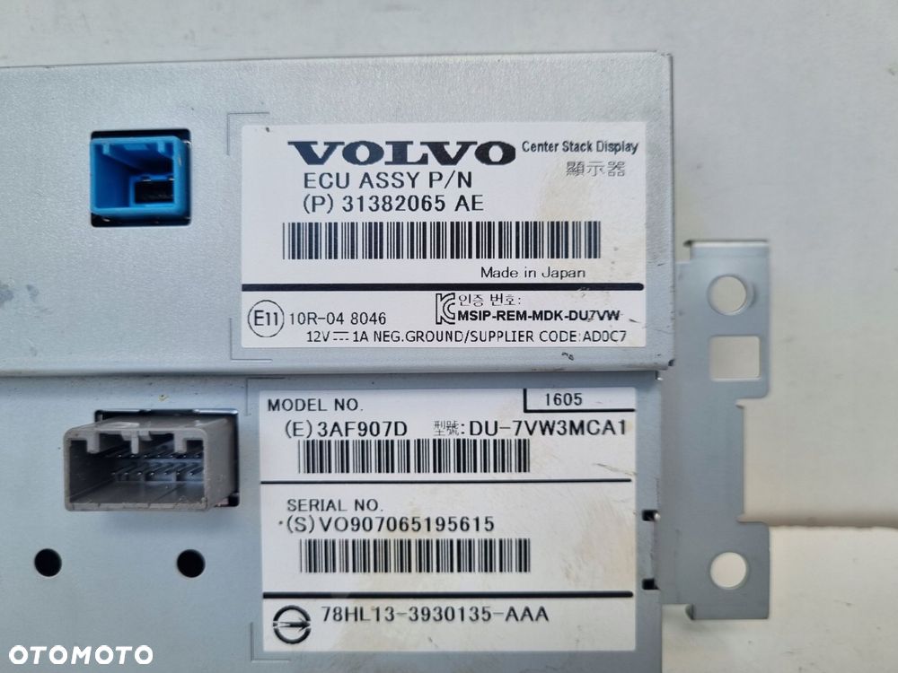 Volvo V60 I S60 II XC60 I EKRAN NAWIGACJI Wyświetlacz 31382065 Ładny ! - 6