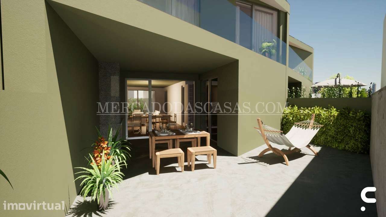 Moradia T3+1, em condomínio fechado, praia Canidelo - Grande imagem: 3/19