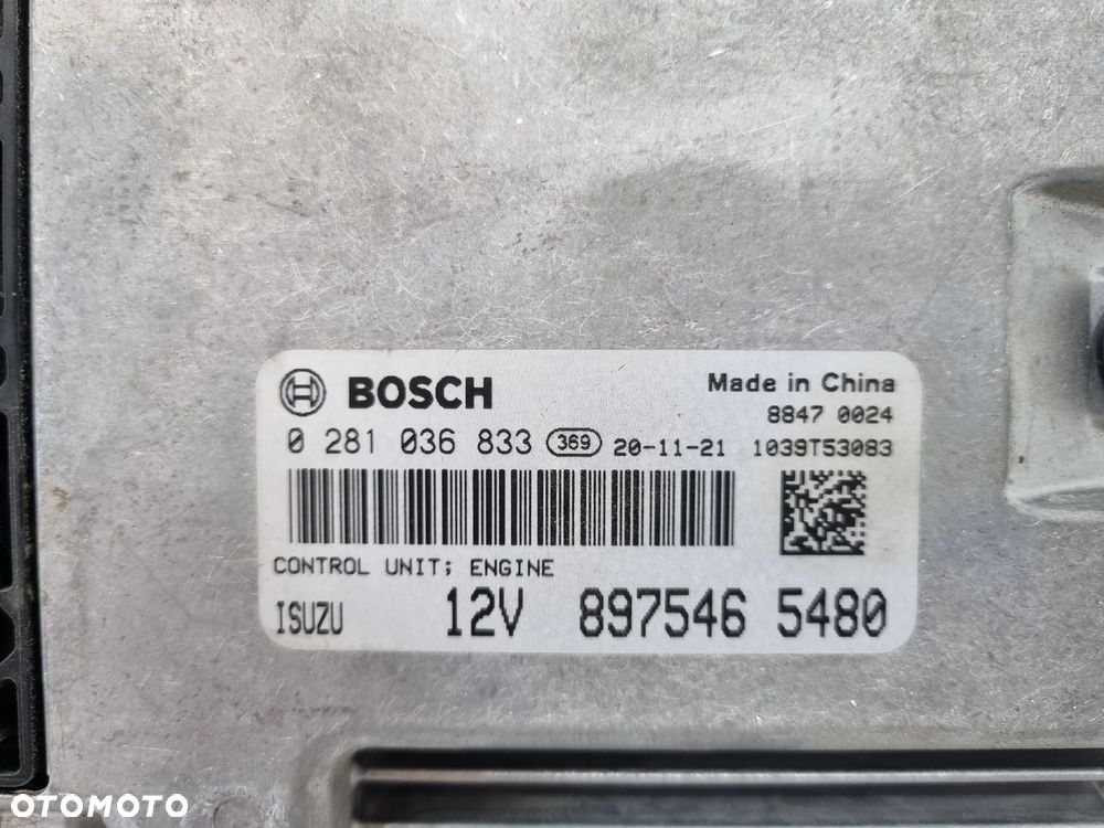 ISUZU D-MAX KOMPUTER STEROWNIK SILNIKA 0281036833 897546 5480 - 5