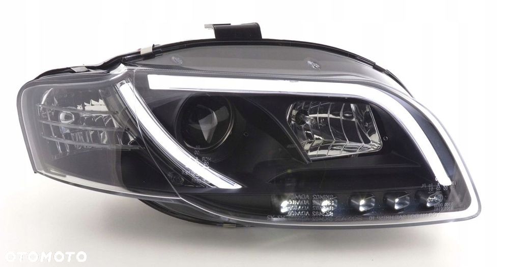 reflektor lampa l+r led tru drl black soczewka czarne audi a4 b7 8e 04-08 - 5