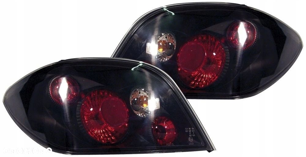 Lampy tyl kpl 2szt Tuning czarne Peugeot 307 2001- Lift 2005-2007 hatchback - 1