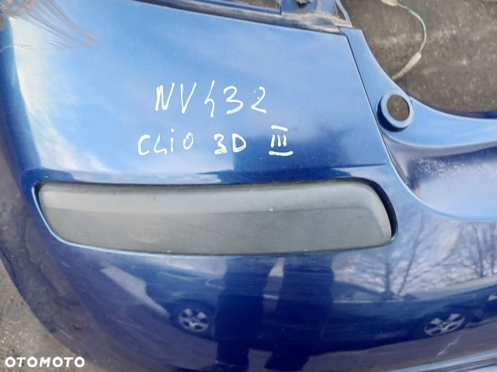 Zderzak tył tylny Renault Clio 3 3D III 05-12 kolor lakier NV432 niebieski granatowy - 2