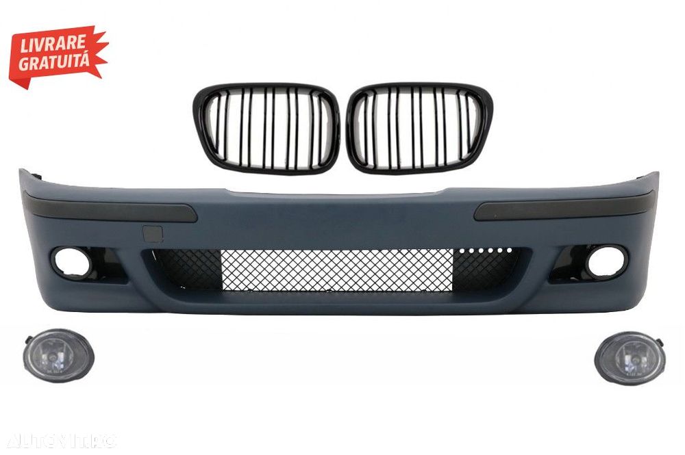 Bara Fata BMW E39 Seria 5 (1995-2003) cu Proiectoare Lumini de Ceata si Grile Cent- livrare gratuita - 1