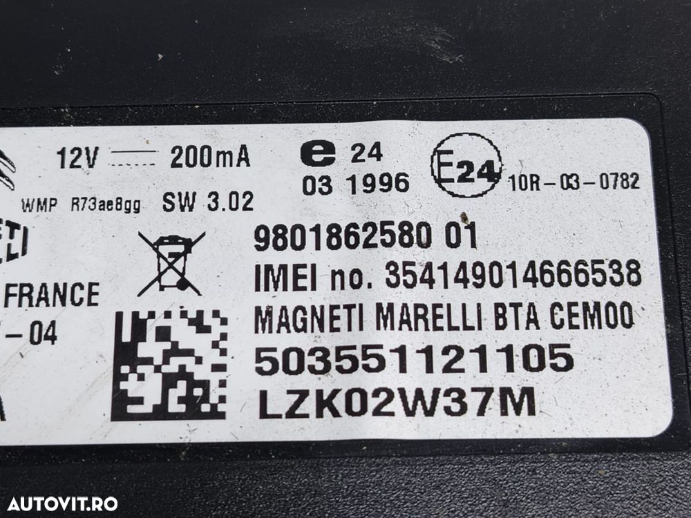 Modul navigatie 9801862580 Peugeot 508 1 [2010 - 2014] 2.0 hdi + hybr - 3