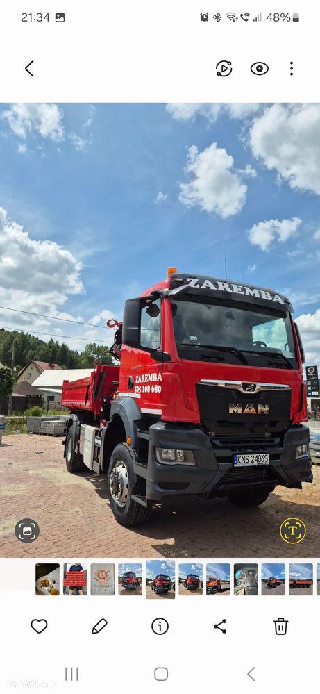 MAN wywrotka 4x4 hds kran Fassi 155 - 2