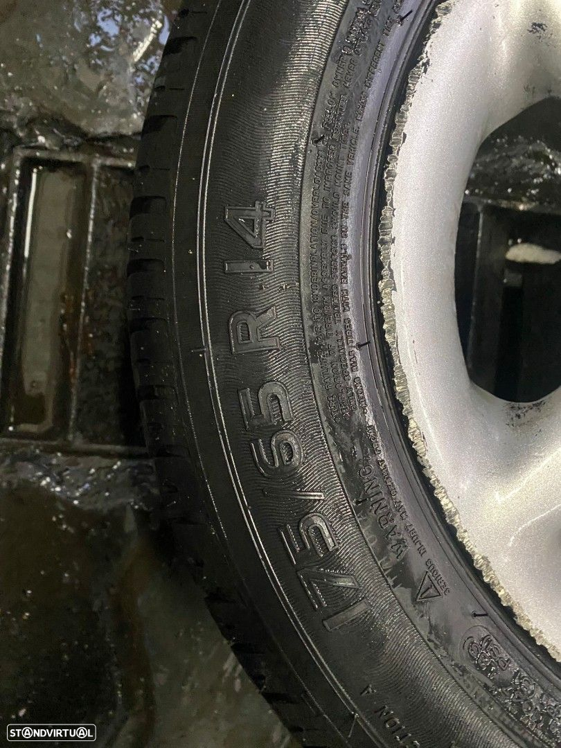 Jantes Rover R14 com pneus 175/55 furação 4x100 - 8
