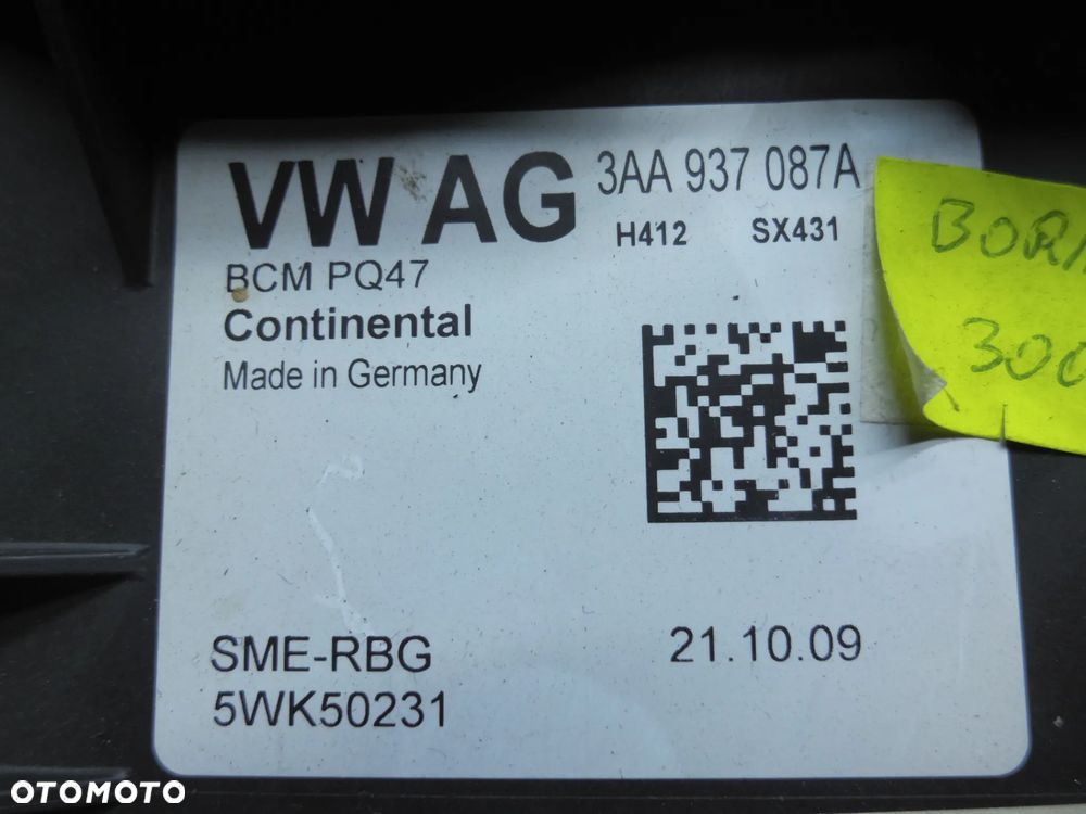 VW PASSAT B7 3C CC MODUŁ STEROWNIK BCM 3AA937087A - 2
