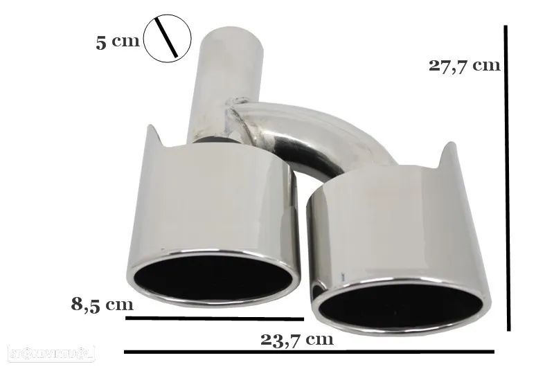 Ponteiras de Escape Mercedes Amg C / CLS / E / SL / SLK W204 W211 W218 R230 R171 - 2