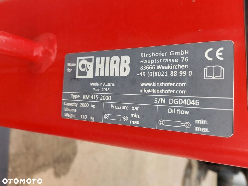 Widły do palet zawiesie widłowe Hiab HDS KM 415-2000 NOŚNOŚĆ 2000kg - 7