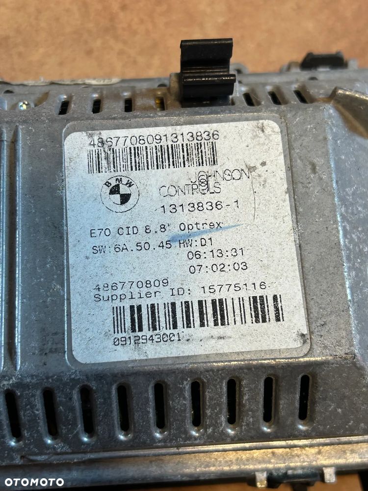 WYŚWIETLACZ EKRAN NAWIGACJI EUROPA BMW X5 E70 1313836 - 3