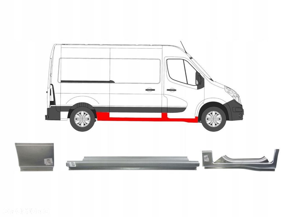 Zestaw Progów / progi Renault Master 10-24 wersja L2 ZESTAW ! Lewa + Prawa - 4