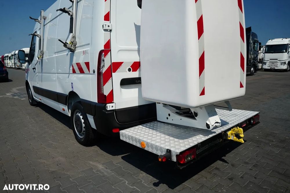 Renault MASTER / Platformă de lucru aeriană / Platformă de lucru metalică / Coș de ridicare FRANCE ELAVATEUR 121 Ft - 12 M / CAPACITATE MAXIMĂ DE RIDICARE 120 KG / EURO 6 - 18