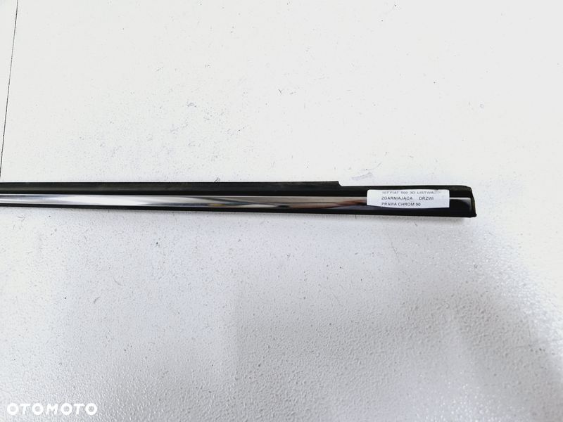 fiat 500 07- listwa zgarniająca drzwi prawa chrom - 3
