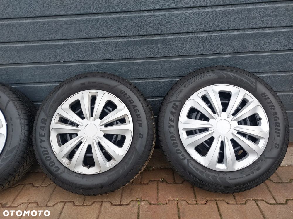 TOYOTA AURIS COROLLA FELGI STALOWE R16 6.5J ET45 5X114.3 OPONY ZIMOWE 205/65 R16 GOODYEAR ULTRAGRIP 8 DOT22 KOŁPAKI - 23