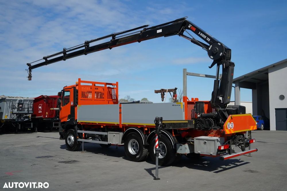Renault C 430 / 6x4 / LIVRARE 6.2 M + CUPTOR HIAB X-DUO 188 / EXTENSIE 15 M / RADIOCOMANDĂ / FURCĂ / ROTATOARE - 4