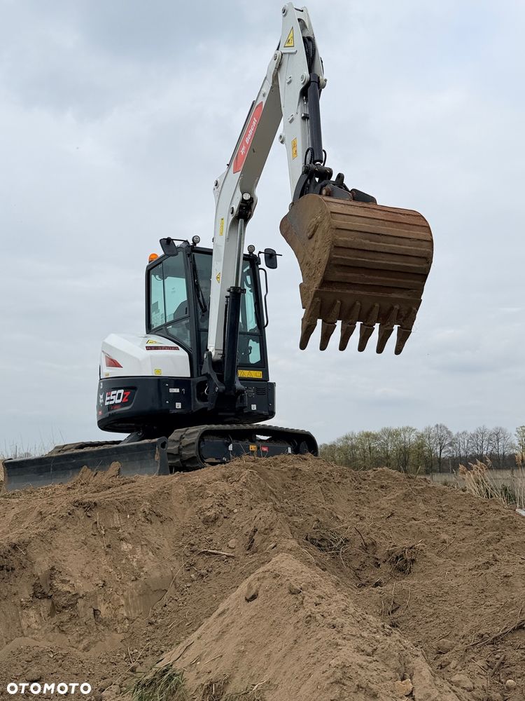 Bobcat Minikoparka Bobcat e50Z 5ton e55 e60 Cat 303.5 304  305 3xłyżki Ramię LOONG dodatkowe linie hydr wyjścia AUX1 + 2 przeciw waga MAX-dociążenie gąsienice 85% od nowości 1 właściciel z Niemiec Auto IDLEE po serwisie Widły wiertnica grabie i inne za dopłatą Szybkozłącze hydr Miller łyżka przedsiębierna Pług  Kubota Takeuchi Jcb - 10