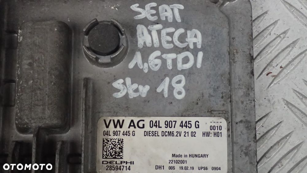 KOMPUTER STEROWNIK SILNIKA SEAT ATECA 1,6 TDI 04L907445G - 3