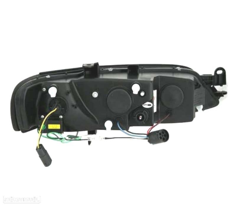 FARÓIS FRONTAIS LUZ DIURNA LED PARA OPEL VECTRA B 95-98 FUNDO CROMADO - 3