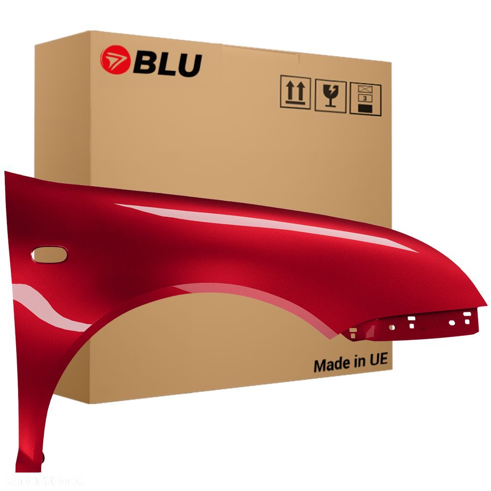 BLU Błotnik VW BORA LC3K prawy czerwony 98-05 1J przód CanyonRot - 1