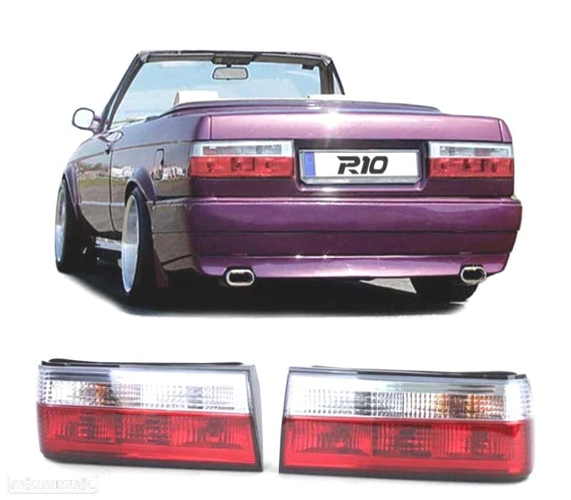 FAROLINS TRASEIROS BMW E30 87-90 CABRIO TOURING 90-93 VERMELHO BRANCO - 1