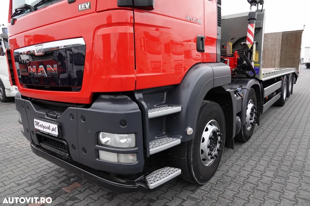 MAN TGS 35.360 / 8x2-4 / CAMION + HDS FASSI F165 A.2.22 / AXIE LIFTATOR / 4 AXI / GAMA HIDRAULICA / TROLIU / ASISTENTA RUTIERA - 7