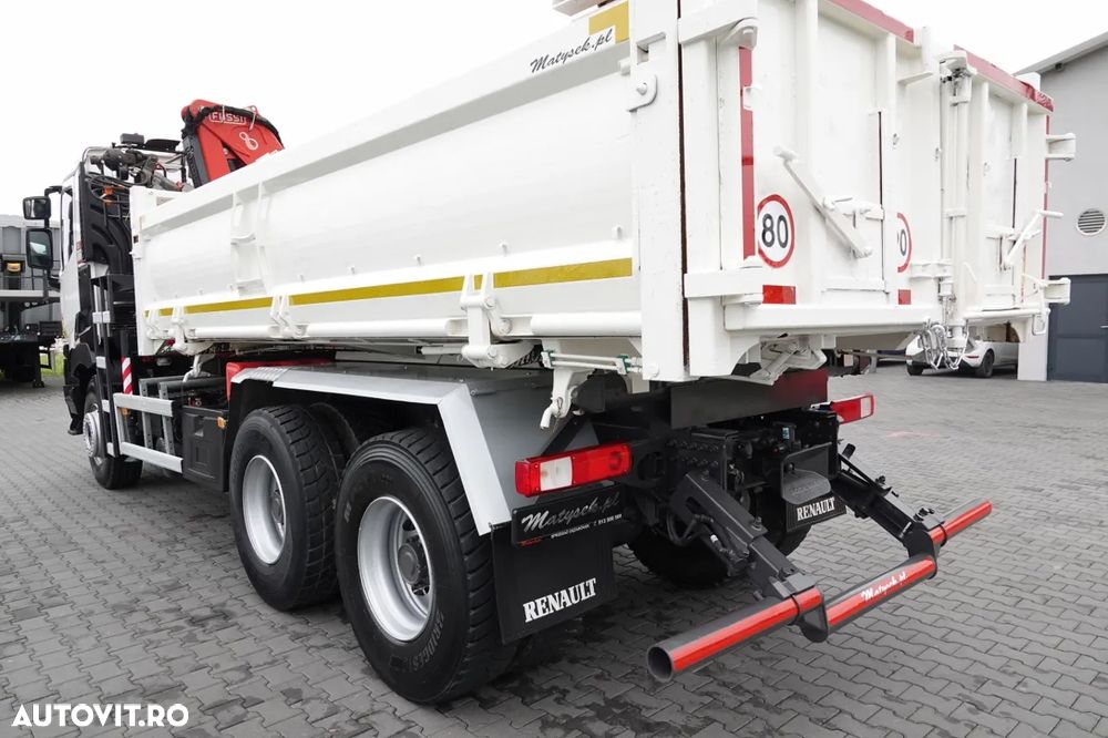 Renault C 380 / 6x4 / TIPPER 3 LATE + HDS FASSI F135 / HYDROBRA / EURO 6 / RADIO CONTROL / ROTATOR / BORDMATIC - 15