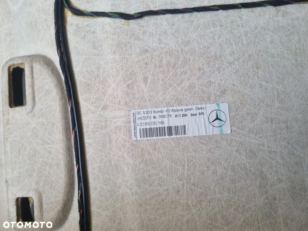 Podsufitka Mercedes W203 A20369002507H68 - 3