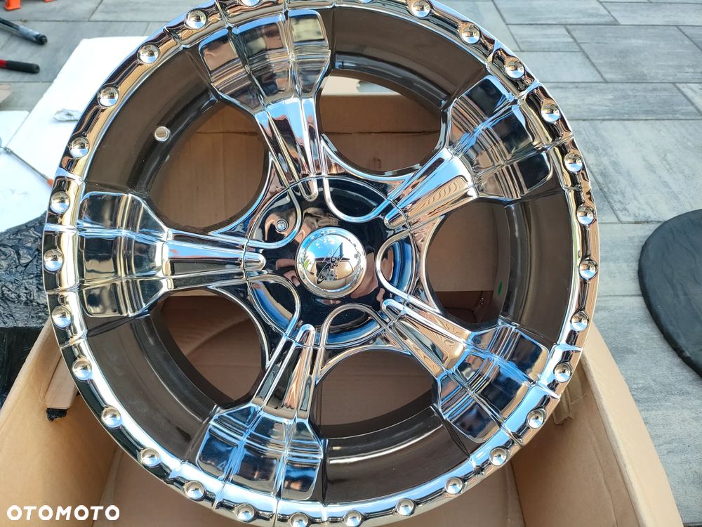 Nowe Felgi chrom chromowane 20 cali 5x114.3 5x120 20x8.5 ET30 chrysler BMW dodge + opony 245/45/20 + czujniki - 4