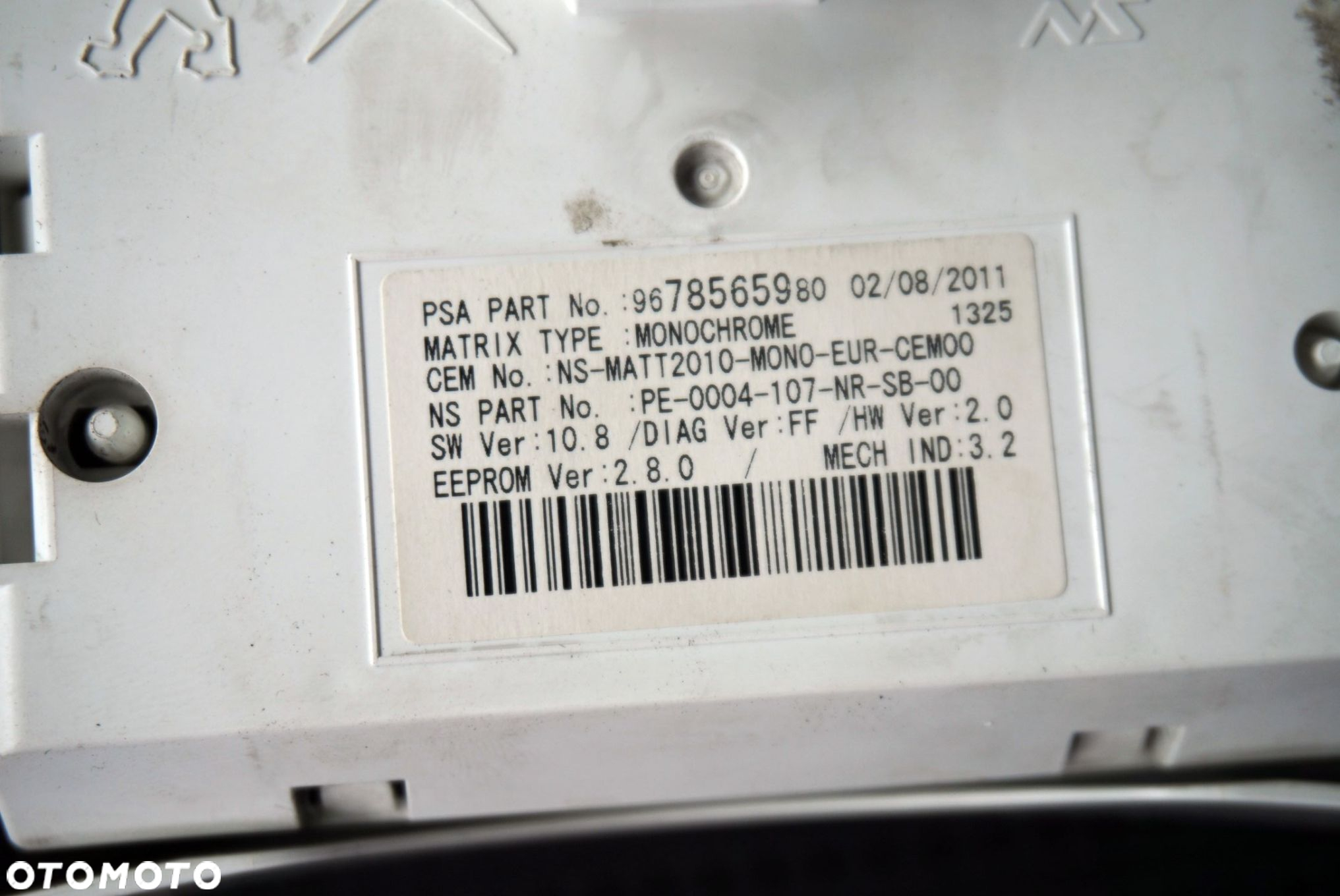 LICZNIK ZEGARY 508 I 1.6 E-HDI 9678565980 PEUGEOT 2010-2018 - 5