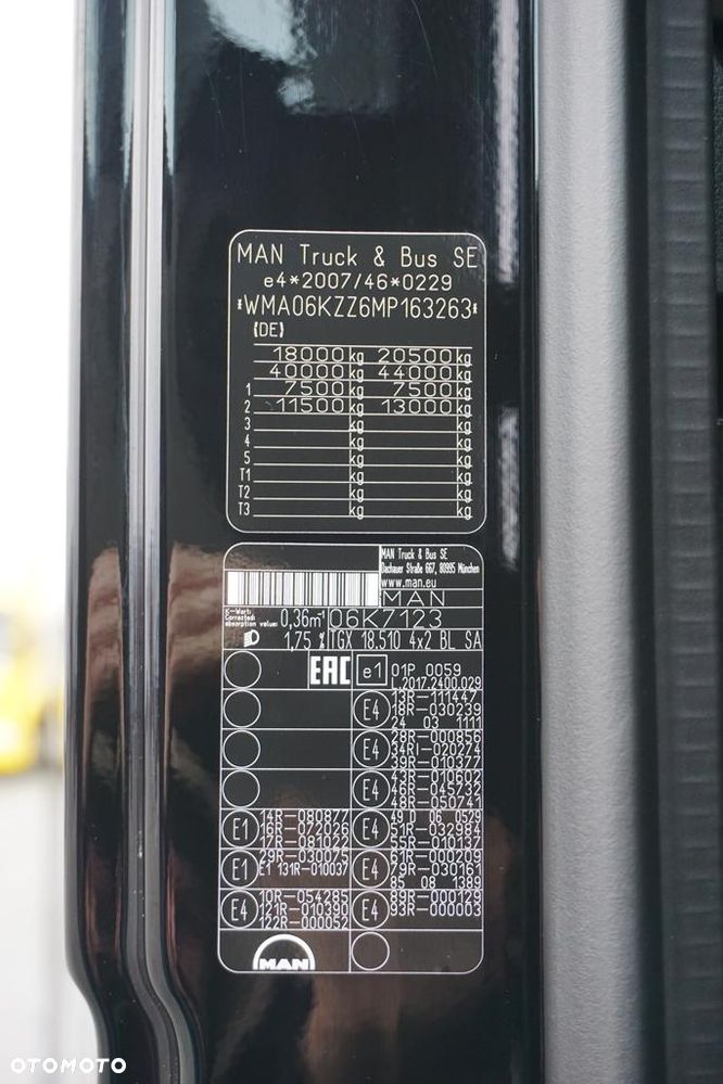 MAN TGX / 18.510 / EURO 6 / GX / ACC / RETARDER / I – COOL - 11