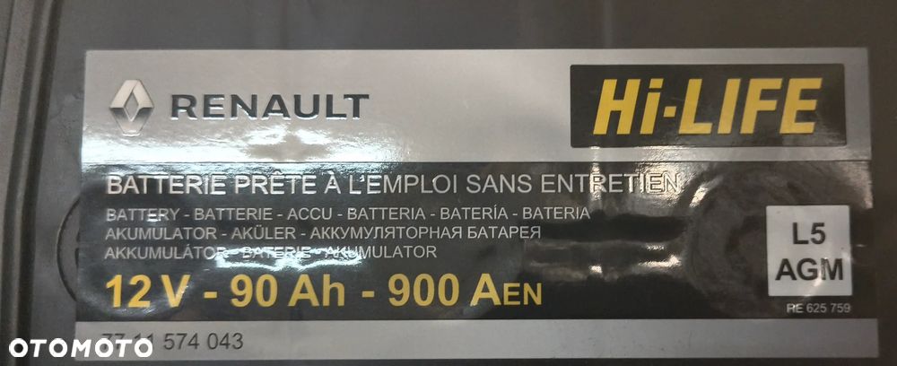 AKUMULATOR 12V 90Ah 900A L5 AGM - 3