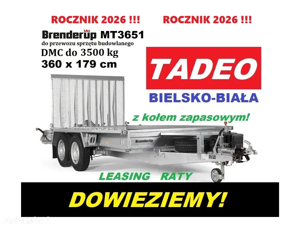 Brenderup MT3651 3500kg 3651 pod koparkę - 1