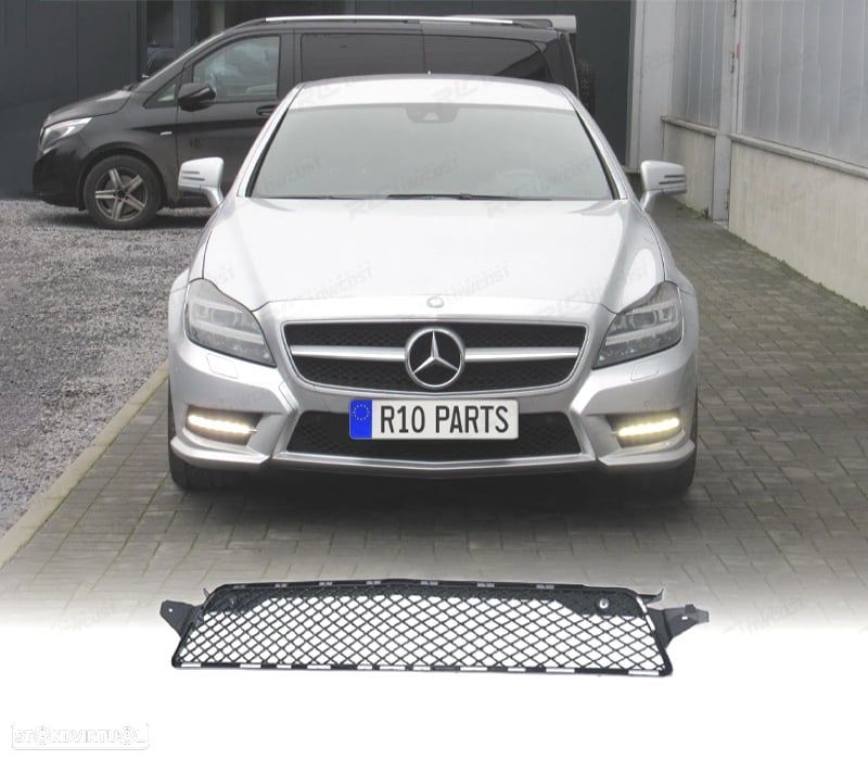 GRELHA FRONTAL MERCEDES CLS C218 11-14 LOOK AMG PRETO - 1