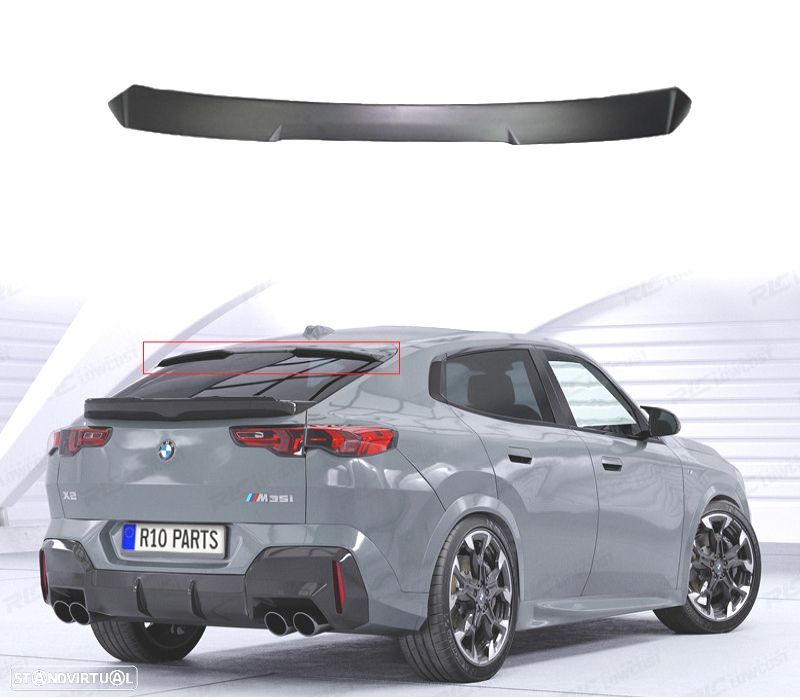 AILERON SUPERIOR BMW X2 F39 24- LOOK M PRETO BRILHANTE - 1