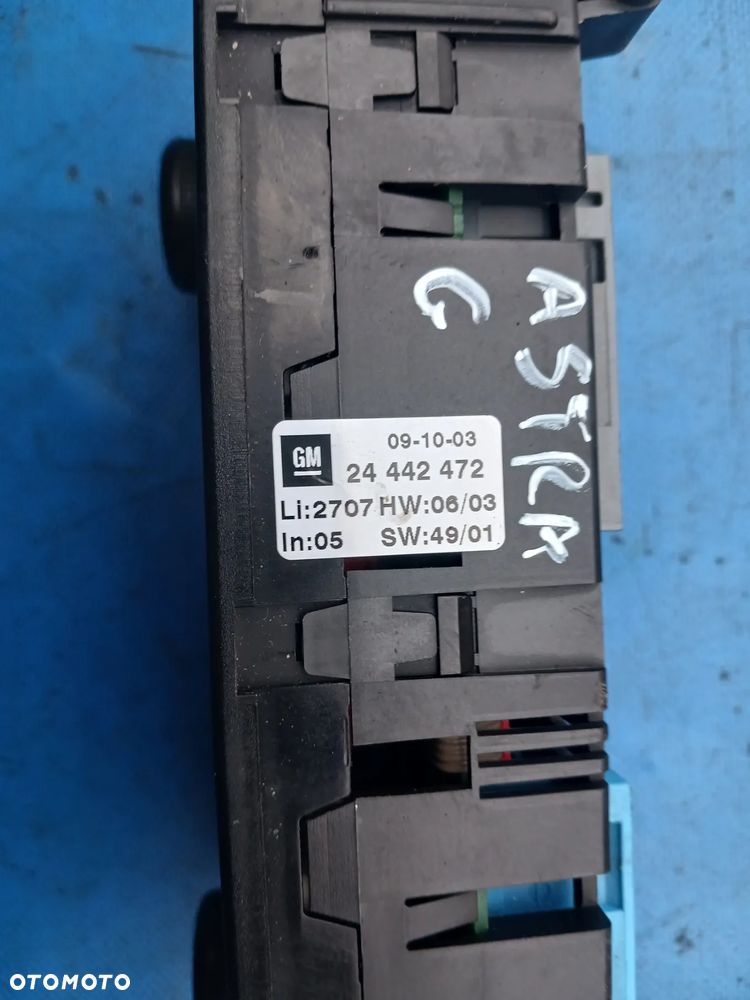 Panel nawiewu klimatyzacji OPEL Astra Zafira Combo Corsa 24442472 nawiewu nadmuchu regulacja temperatury ogrzewania KLIMATRONIC - 3