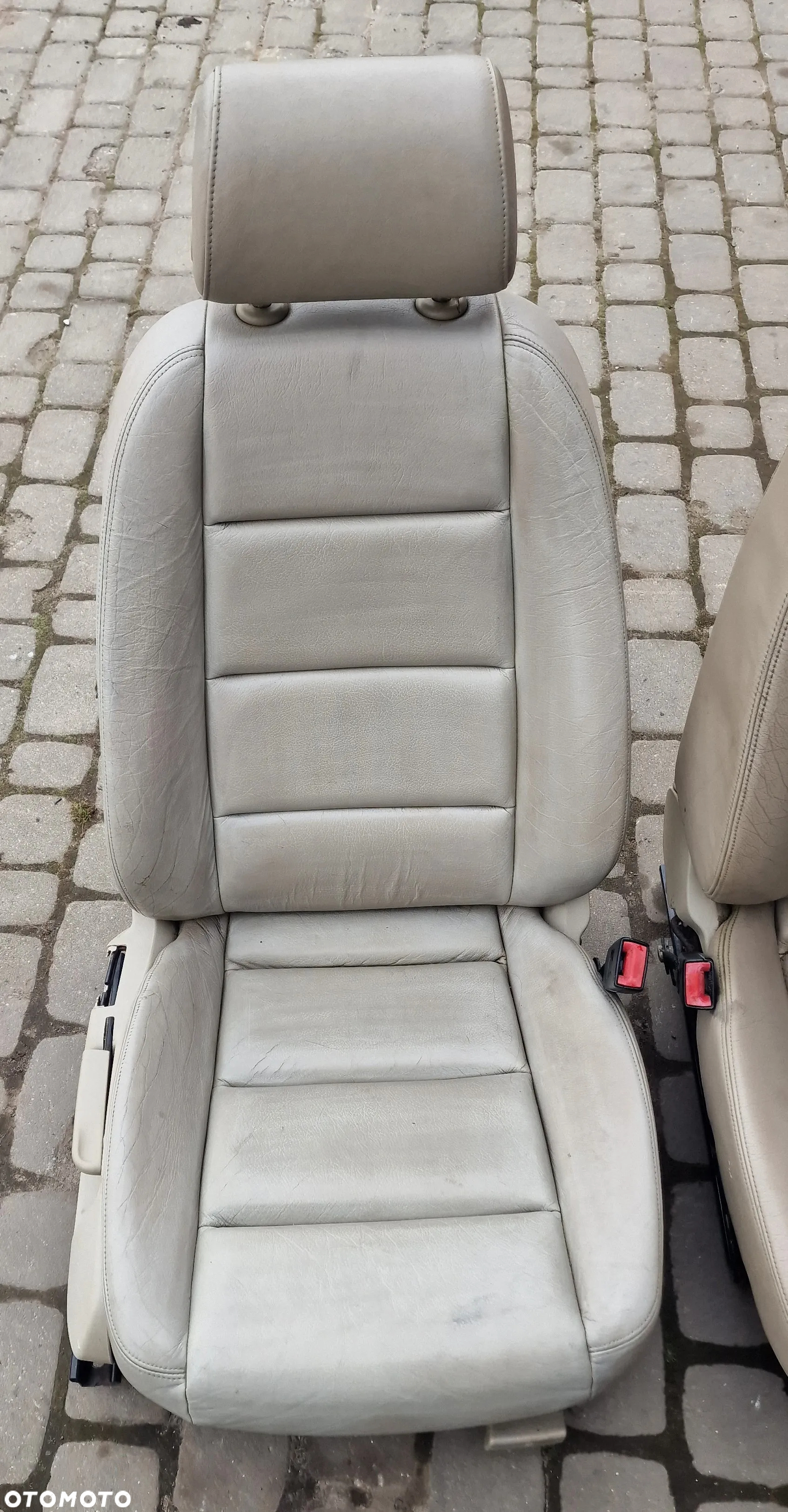 FOTEL PRAWY LEWY KANAPA TYŁ KOMPLET SKÓRA AUDI A4 B6 SEDAN - 9