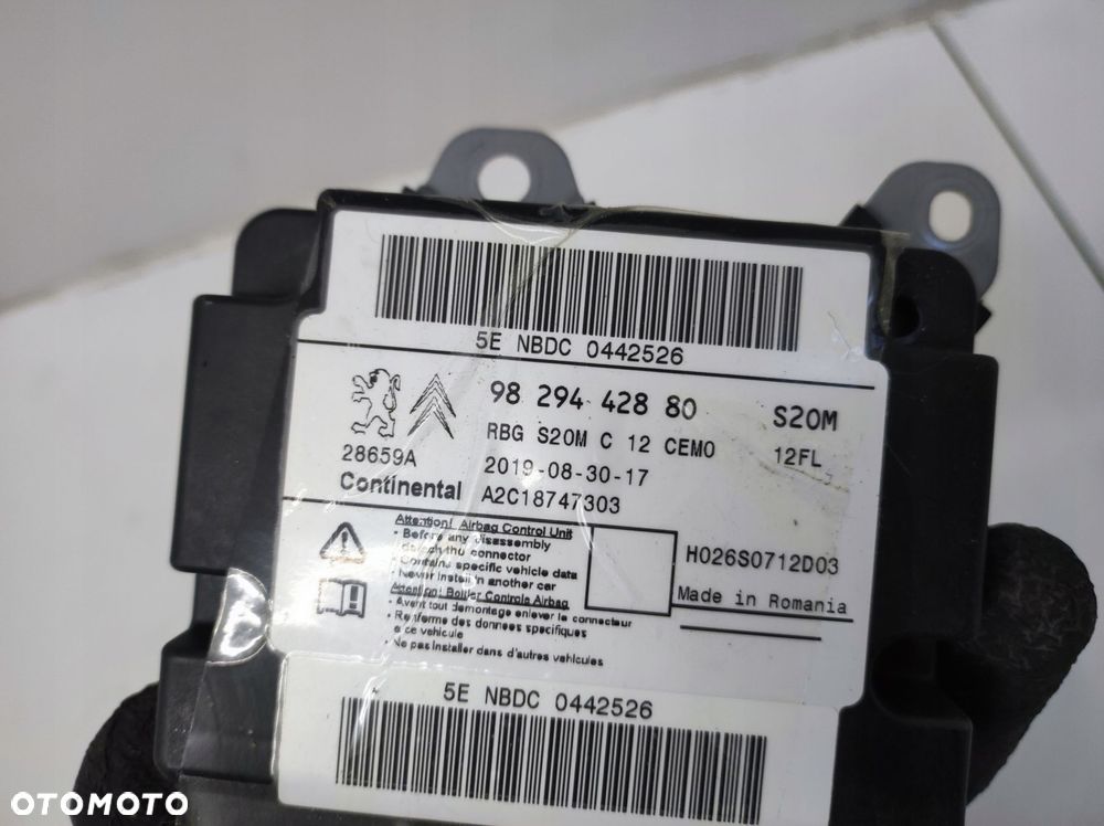 moduł sterownik sensor poduszek citroen c3 iii 3 - 4