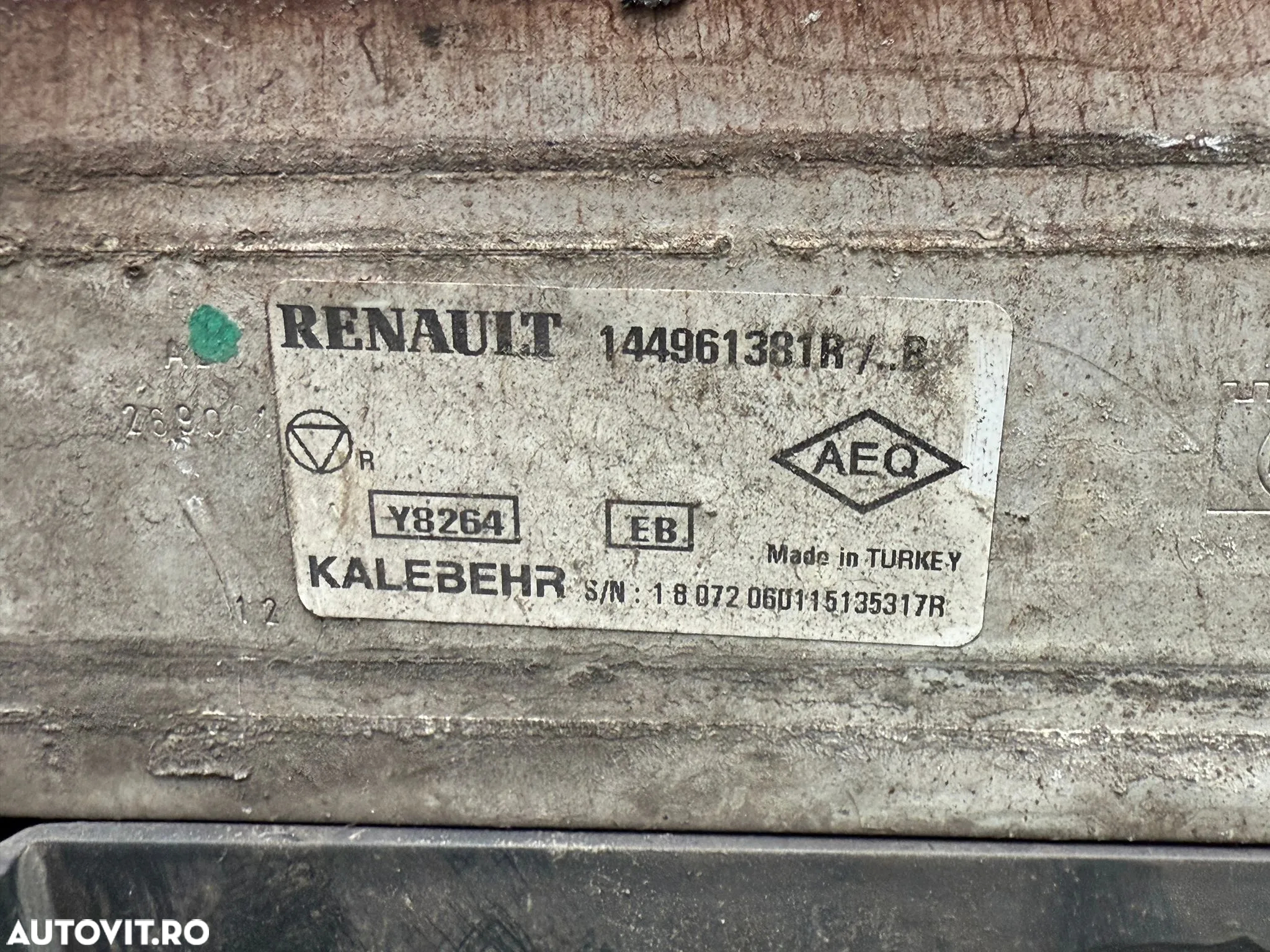 RADIATOR INTERCOOLER RENAULT CAPTUR MO 1.5 DIESEL 2014 COD OEM 1449611381R 214107326R 215580321R 2013-2019 - 9
