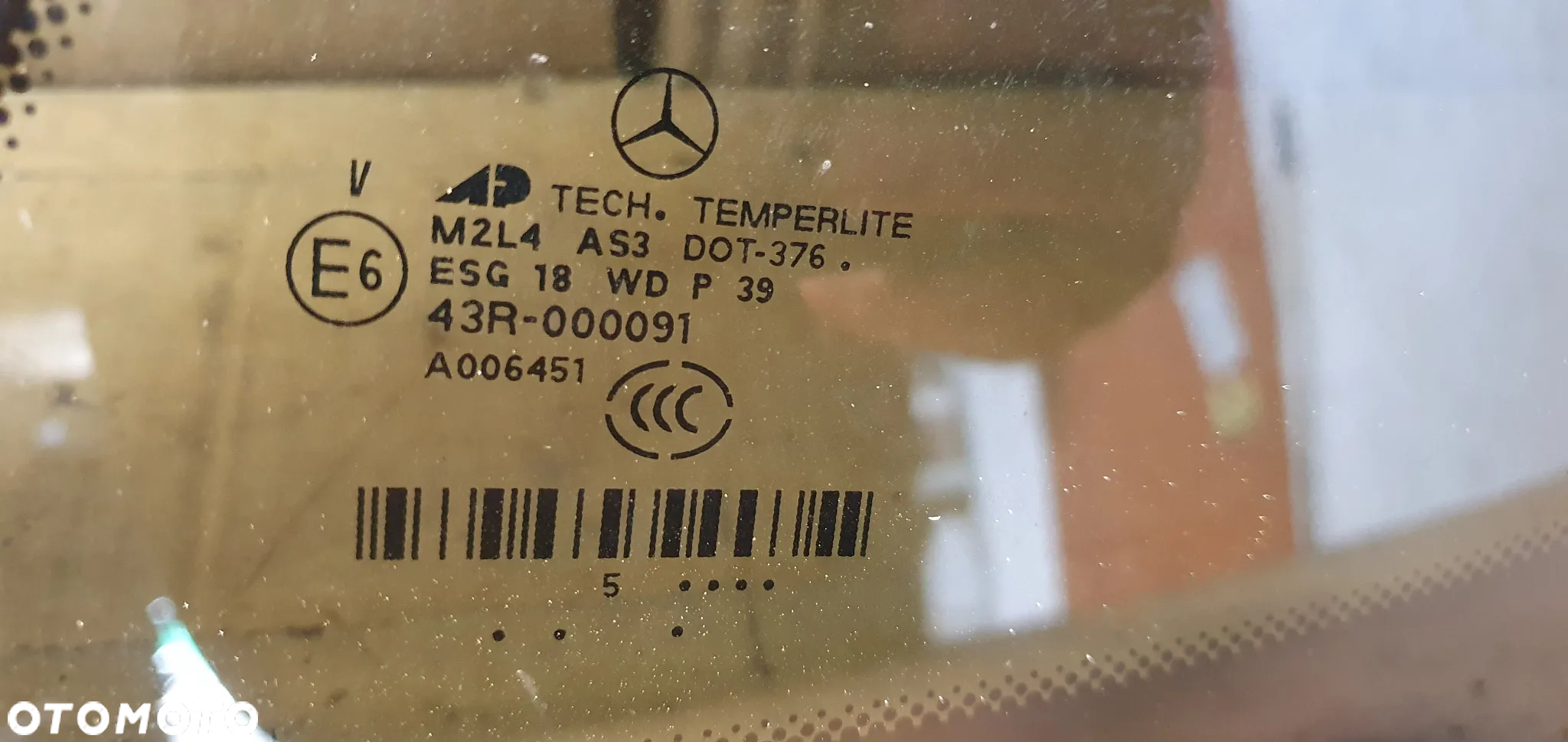 Szyba karoseryjna prawy tył tylna prawa Mercedes ML W164 AS3 - 4