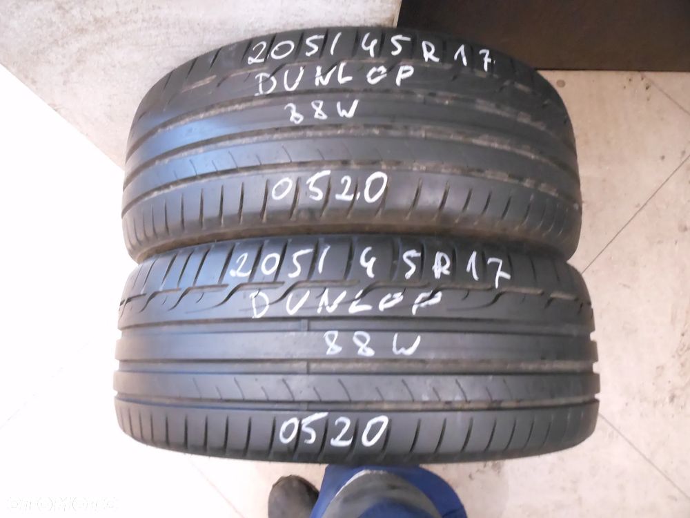 Opony 205/45r17 dunlop sport maxx rt 7,3mm lato para