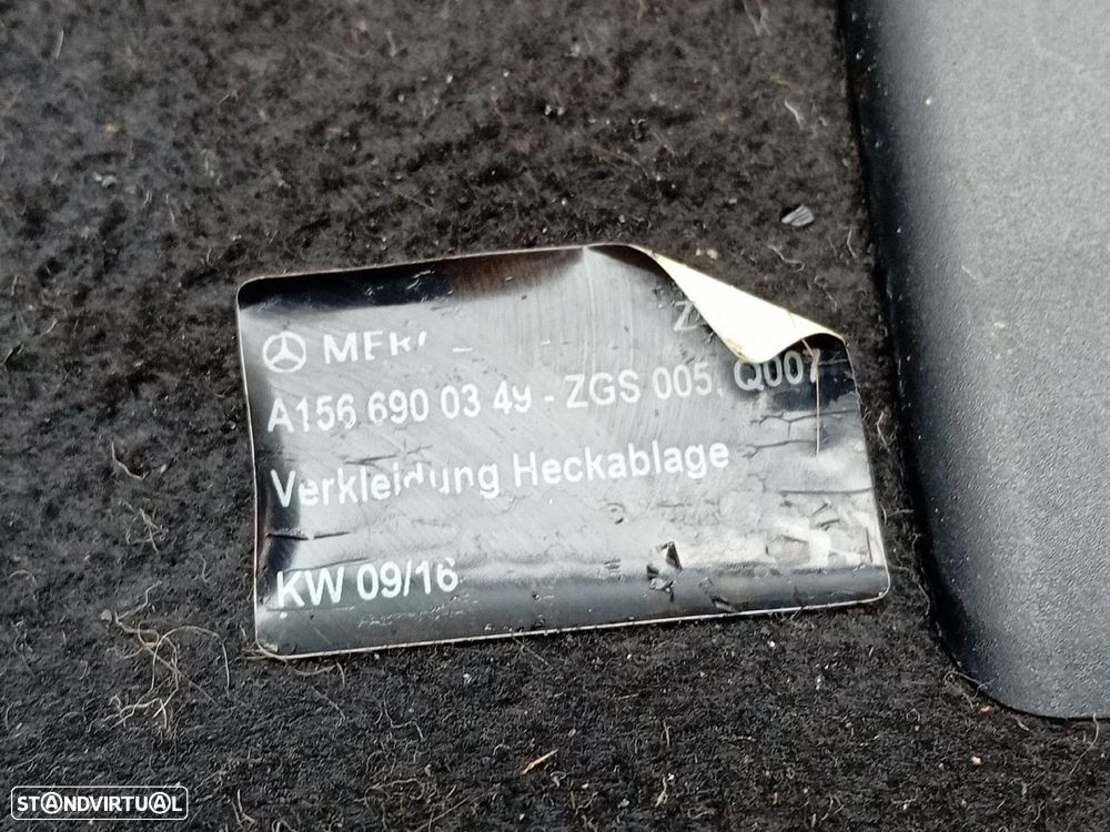 Chapeleira / tampo da mala MERCEDES-BENZ GLA (X156) - 5
