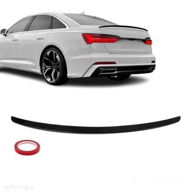 Eleron Portbagaj Lip Codita pentru Audi A6 C8 S6 (2019+), Negru Lucios - 1