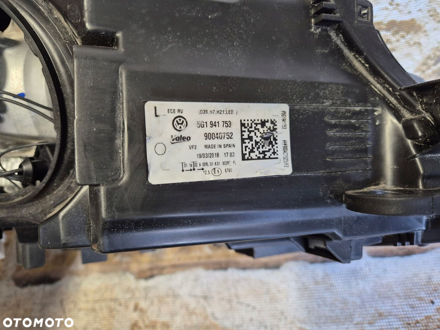 vw golf 7 VII 5g1 941751 xenon skrętny led na 3 moduły lewa lampa - 10